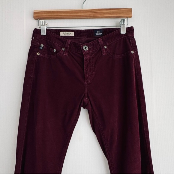 AG Adriano Goldschmied Women's Deep Red corduroy Skinny pants the legging super - Picture 5 of 8